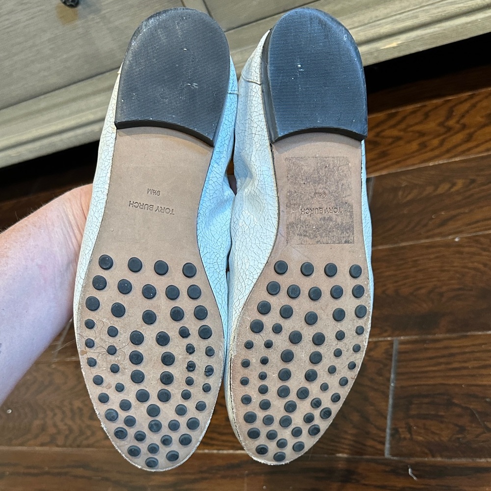 Tory Burch Ballet Loafer in Shiny White - Picture 4 of 5